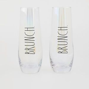 Rae Dunn “Brunch” Champagne Flutes